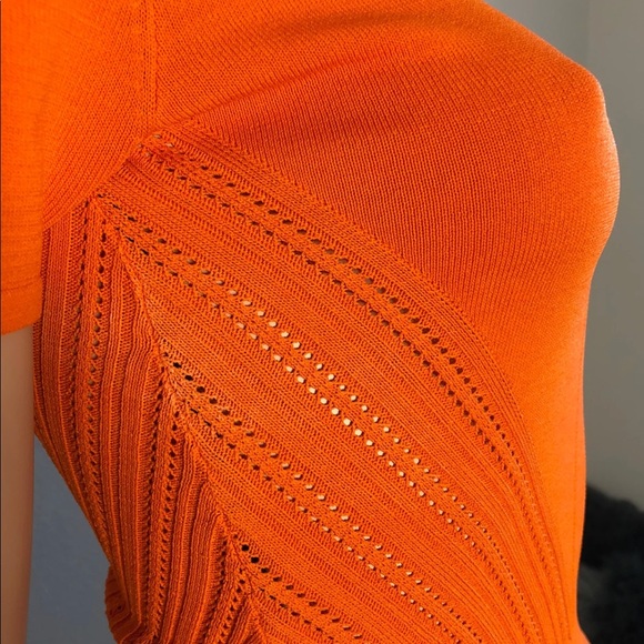 Authentic Gianni Versace Orange Top SZ 40 S - Picture 3 of 8